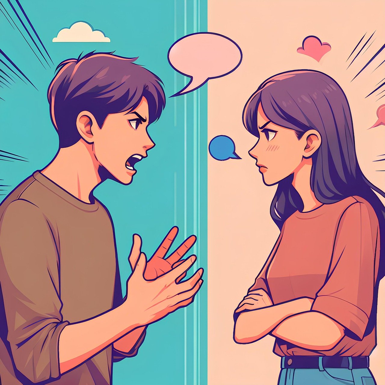 A couple argue